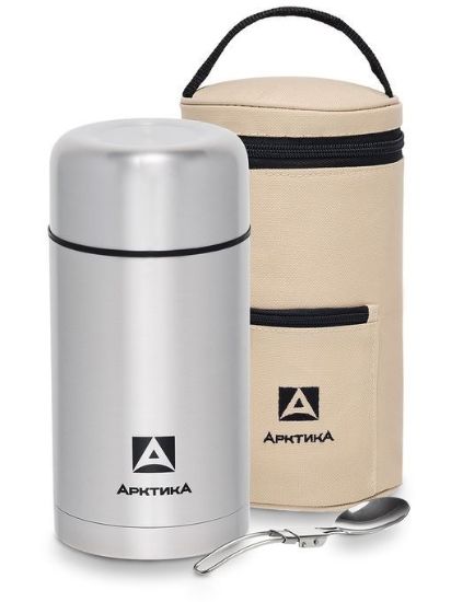Изображение Термос Арктика 1 л с чехлом и ложкой