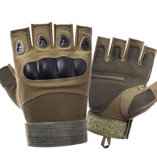 Изображение Тактические перчатки без пальцев Зеленые