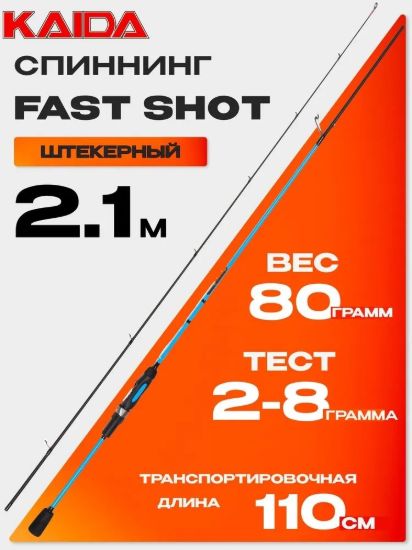Изображение Спиннинг Kaida Fast Shot 2.1м 2.0-8.0г