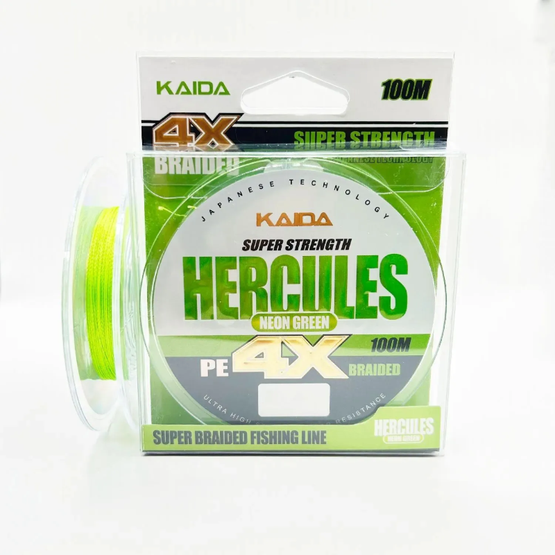Изображение Плетеный шнур 4x Kaida Hercules 100м 0.12мм