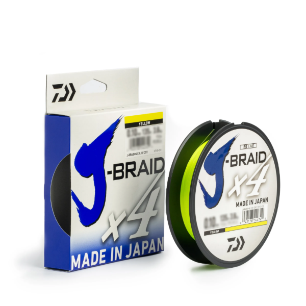 Изображение Плетеный шнур 4x Daiwa J-Braid 135м 0.10мм Yellow