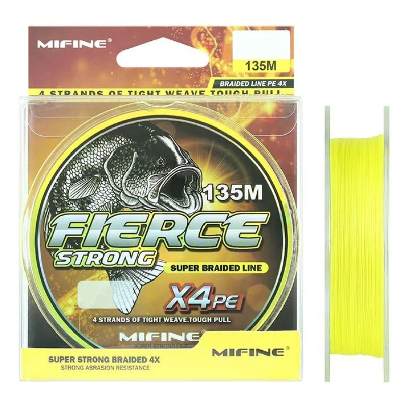 Изображение Плетеный шнур 4x Mifine Fierce 135м 0.16мм