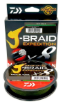 Изображение Плетеный шнур 8x Daiwa J-Braid Expedition 150м 0.10мм Dark Green