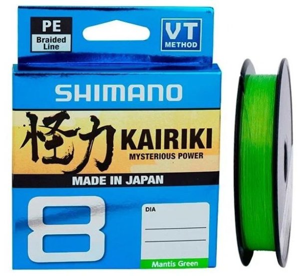 Изображение Плетеный шнур 8x Shimano Kairiki 150м 0.060мм Mantis Green
