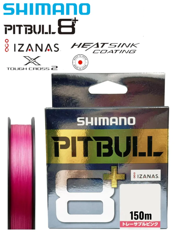 Изображение Плетеный шнур 8x Shimano Pitbull 150м 1.0PE Розовый