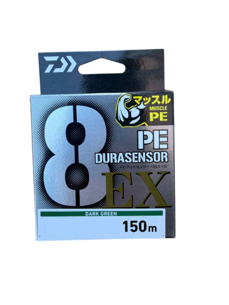 Изображение Плетеный шнур Daiwa Durasensor EX 150м 0.8PE Dark Green