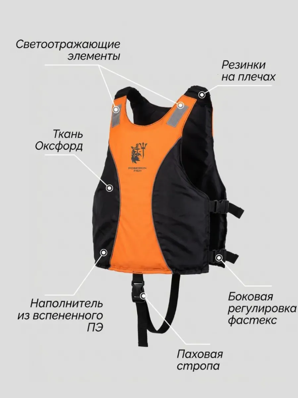 Изображение Спасательный жилет Poseidon Fish для сап-борда XXL